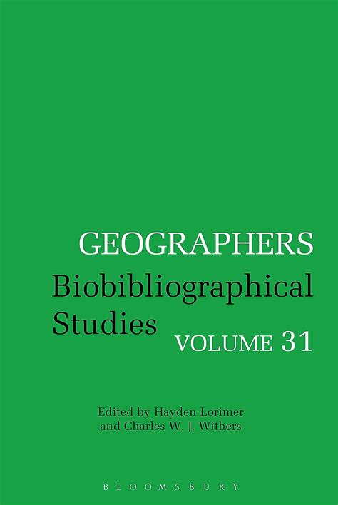 geographers biobibliographical studies charles withers ebook Reader